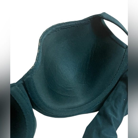 Victorias Secret Body By Victoria Dark Teal Green Lined Demi Bra 36C - Picture 6 of 8